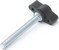 Wingnut with threaded stud 28mm