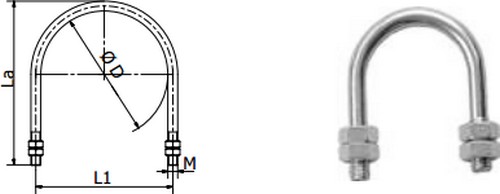 Round steel split pipe ring according to SN 130725