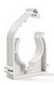 Clamp for copper tubing with clip (white)